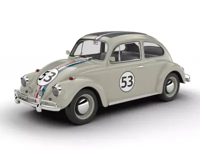 Volkswagen Beetle Herbie 1963 3d model 3D model