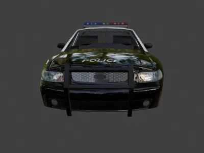 Police car 3D model V2