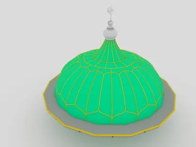 dome mosque Low-poly 3D model