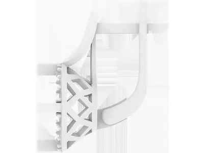 Earrings with a round stone in the center 3D print model