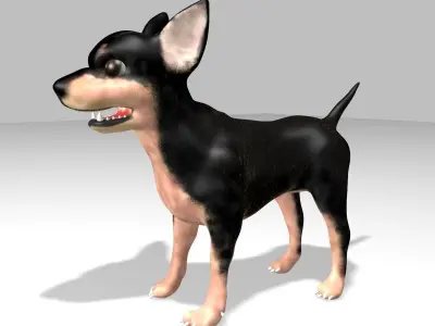 Chihuahua Dog Low-poly 3D model