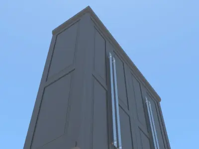 Cabinet wardrobe with lights Free low-poly 3D model
