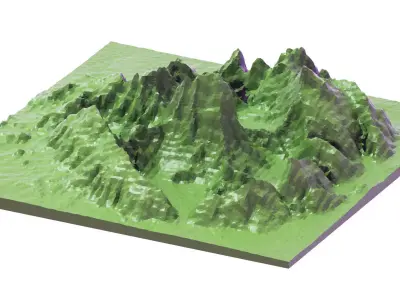 Mountain 3D Printing  Model for Free Free 3D print model