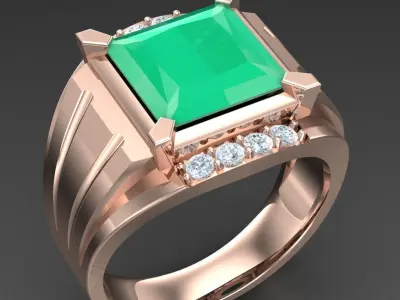 Luxury Men Rings Designs 6MR017 3D print model