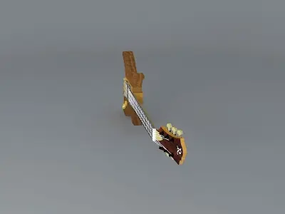Late 1970s B C Rich Bich Model guitar Free 3D model