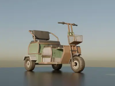 3 Wheels electric bike 3D model