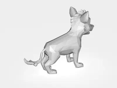 Hyena Low poly  Low-poly 3D model