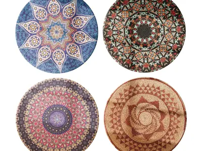 round carpet 6 3D model