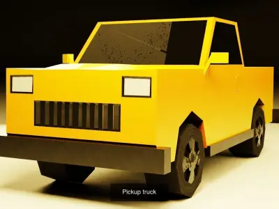 Low poly cars sports car 3D Model Pack