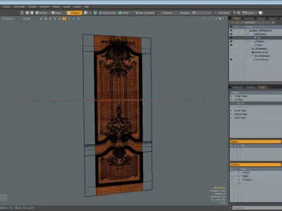 Doors decorated with carvings 3D print model