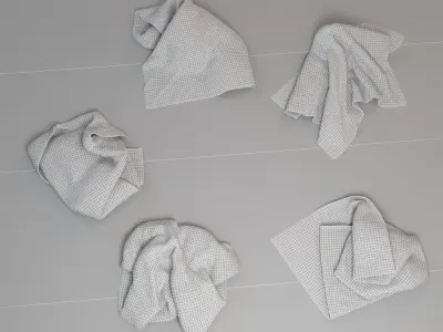 Towel Collection 2 napkin 3D model