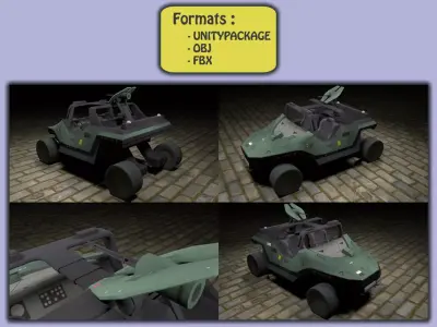 SciFi Car Low-poly 3D model