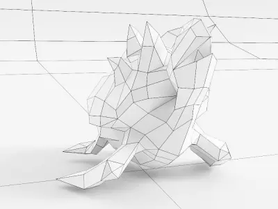 Fantasy turtle 3d model  Low-poly 3D model