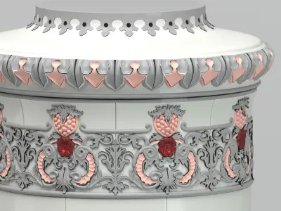 Swedish Kolonn Kakelugn 3D model