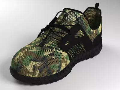 Breathable Material Sport Shoes  3D model