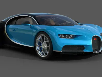 Bugatti Chiron Pack for Unity Low-poly 3D model