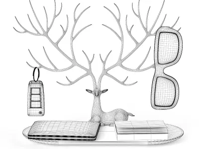 Deer Shaped Hanger 3D model