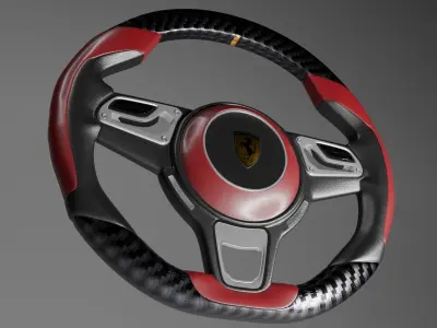 Ferrari Steering Wheel 3D model