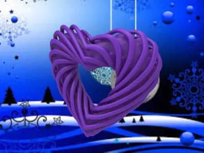 X-MAS SPH CURVE HEART GIFT CERAMICS 3D print model