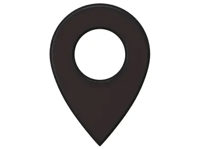 Map Pointer Black 3D model