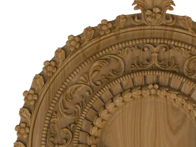 Carved picture frame STL 3D model 119