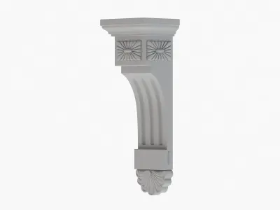 Scroll Corbel 54 - 3D Printable  3D model