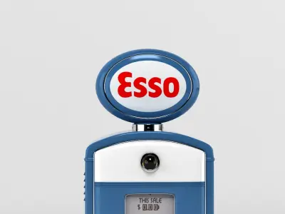 Retro Gas Station Pump 01 3D model
