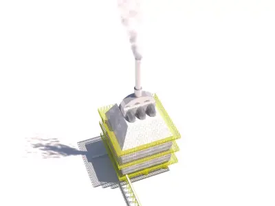 Refinery Industrial Furnace 03 3D model