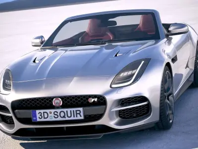 Jaguar F-Type R Convertible 2018 3D model