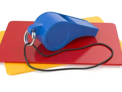 Whistle and Color Card Low-poly 3D model