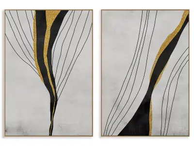 Abstract Painting Frame set 3D model 109