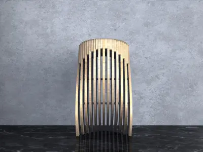 Parametric Wavy Wooden Furniture 24 - CNC files for cutting 3D model