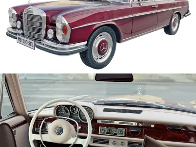  Mercedes benz 300 sel   3D model