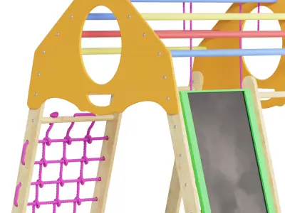 Childrens sports bunk BambinoWood Plus 3D model