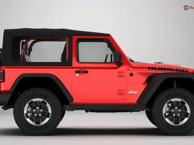 Jeep Wrangler Rubicon 2 Door 2018 3D model