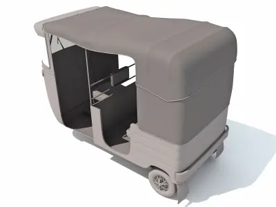 Indian Taxi Rickshaw 3D model