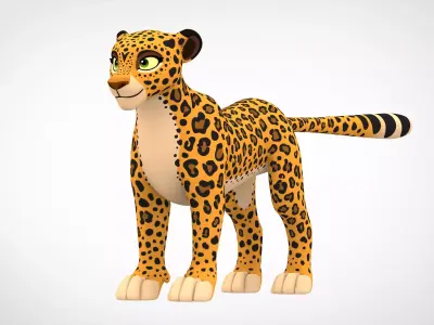Leopard 3D model 5