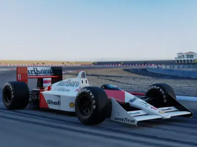 Ayrton Senna Mclaren F1 MP4 Rigged 3D model 3D model