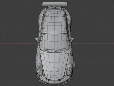 Realistic Low Poly Porsche 911 GT3 RS Low-poly 3D model