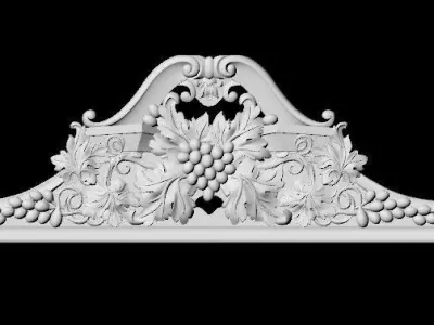 Central decor ornament for furniture 3D model 893