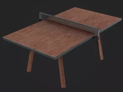 Tennis Table Low-poly 3D model