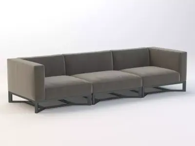 Bloc Modular 3 Seater Sofa by Gloster 3D model