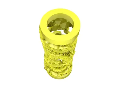 A4628 Chinese Dragon Wrap Leather Necklace 3D Model 3D print model