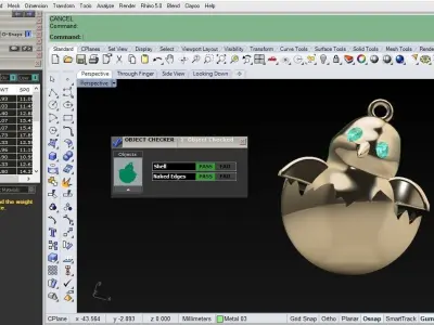 chick pendant 3D print model