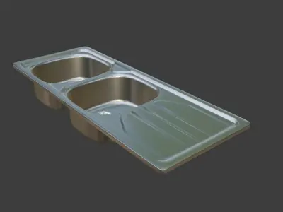 Stainless Steel Kitchen Sink 3D model