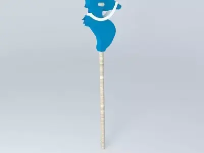 Seahorse on stick Free 3D model