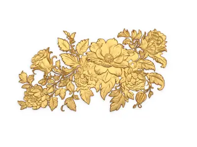 Classic carved decor ornament 413 3D model