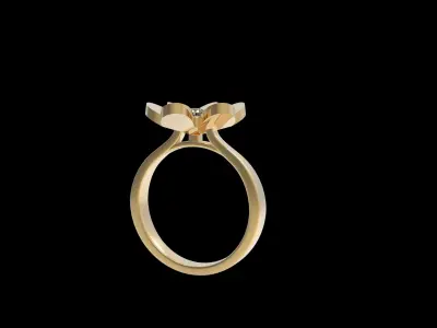 Frivoler Flower  Ring 16 3mm 3D print model