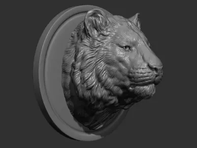 Tiger head  bust 3D print model