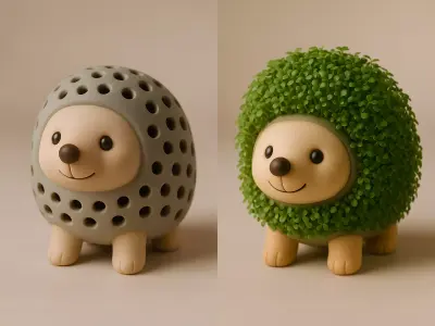 HEDGEHOG Sprouter Seed ChiaRadish Lentil Germinator toy 3D print model